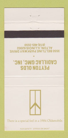 Matchbook Cover - Peyton Oldsmobile Cadillac GMC Alton IL 30 Strike