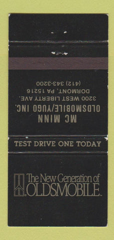 Matchbook Cover - McMinn Oldsmobile Dormont PA Yugo 30 Strike