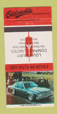 Matchbook Cover - 1977 Oldsmobile Delta 88 Moncton NB Lounsbury 30 Strike