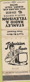 Matchbook Cover - Stanley Radio TV Albany CA WORN