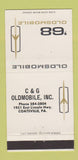 Matchbook Cover - 1968 Oldsmobile C&G Coatsville PA 30 Strike