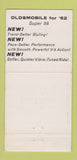 Matchbook Cover - 1962 Oldsmobile McNamara Eaton Rapids MI 30 Strike