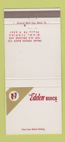 Matchbook Cover - Edelen Buick Miami FL WEAR 30 Strike