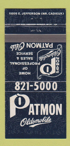Matchbook Cover - Patmon Oldsmobile Detroit? MI 30 Strike