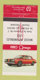 Matchbook Cover - 1980 Oldsmobile Omega Massie Chevrolet QC 30 Strike