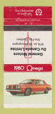 Matchbook Cover - 1980 Oldsmobile Omega GM Ste Foy QC WEAR 30 Strike