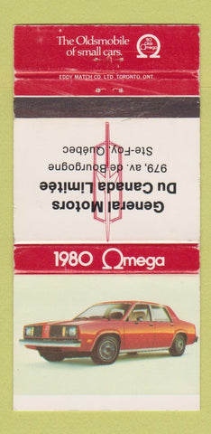 Matchbook Cover - 1980 Oldsmobile Omega GM Ste Foy QC WEAR 30 Strike