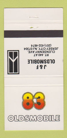 Matchbook Cover - 1983 Oldsmobile J&F Jersey City NJ 30 Strike
