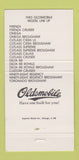 Matchbook Cover - 1983 Oldsmobile J&F Jersey City NJ 30 Strike