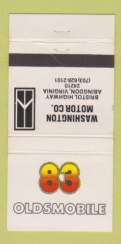 Matchbook Cover - 1983 Oldsmobile Washington Motors Abingdon VA 30 Strike