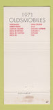 Matchbook Cover - 1971 Oldsmobile Dudley Motors Tamaqua PA 30 Strike