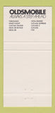 Matchbook Cover - 1972 Oldsmobile Woods Corning AR 30 Strike