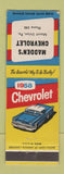 Matchbook Cover - 1958 Chevrolet Madden's Mount Union PA