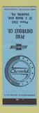 Matchbook Cover - Pfau Chevrolet Sharon PA