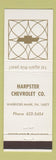 Matchbook Cover - Harpster Chevrolet Warriors Mark PA