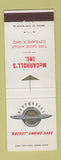 Matchbook Cover - Oldsmobile Rocket McCarroll's Cleveland OH