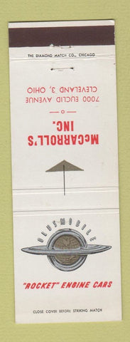 Matchbook Cover - Oldsmobile Rocket McCarroll's Cleveland OH