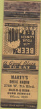 Matchbook Cover - Marty's Dixie Cabon BBQ WORN