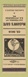 Matchbook Cover - McCAnn's Cafe Pittsburgh PA girlie