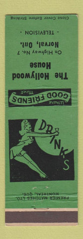Matchbook Cover - Hollywood House Norval ON girlie