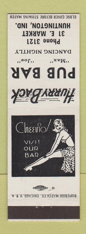 Matchbook Cover - Oub Bar Huntington IN low phone # girlie