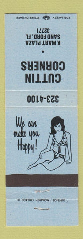 Matchbook Cover - Cuttin Corners Sandford FL girlie