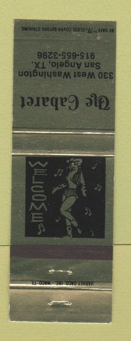Matchbook Cover - Cabaret Strip Club? Girlie San Angelo TX