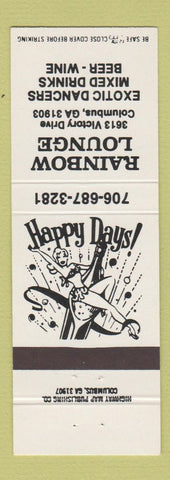 Matchbook Cover - Rainbow Lounge Strip Club Columbus GA girlie