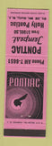Matchbook Cover - Pontiac Tempest Holly Pontiac Mount Holly NJ