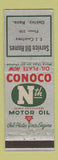 Matchbook Cover - Conoco oil gas Oakley KS low phone # EJ Courtney