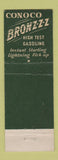 Matchbook Cover - Conoco oil gas Oakley KS low phone # EJ Courtney