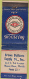 Matchbook Cover - Shapleigh's Builder Supply Mount Dora FL WEAR