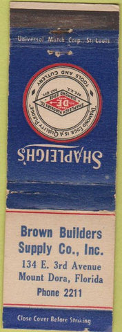 Matchbook Cover - Shapleigh's Builder Supply Mount Dora FL WEAR