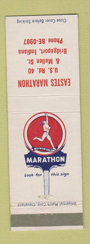 Matchbook Cover - Marathon oil gas Eastes Bridgeport IN