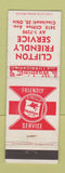 Matchbook Cover - Clifton Mobil oil gas Cincinnati OH