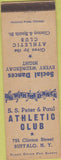 Matchbook Cover - SS Peter Paul Athletic Club Buffalo NY
