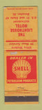 Matchbook Cover - Shell oil gas Lighthouse Motel Decatur IL WORN