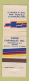 Matchbook Cover - 1980 Chevrolet Parks Kernersville NC