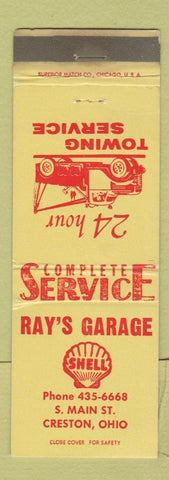 Matchbook Cover - Ray's Garage Creston OH WEAR