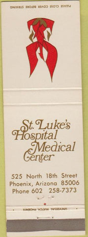 Matchbook Cover - St Luke's Hospital Phoenix AZ