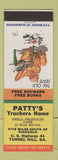 Matchbook Cover - Patty's Truckers Home Tunnel Hill GA Shell oil gas