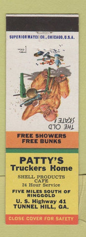 Matchbook Cover - Patty's Truckers Home Tunnel Hill GA Shell oil gas