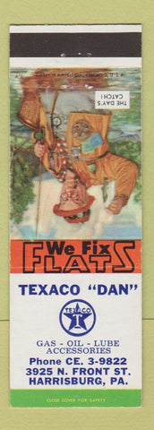 Matchbook Cover - Texaco Dan oil gas Harrisburg PA