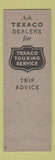 Matchbook Cover - Texaco oil gas Marfak Court House Joliet IL