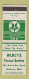 Matchbook Cover - Wilmette Texaco oil gas IL