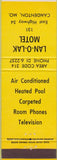 Matchbook Cover - Lan O Lak Motel Camdenton MO yellow