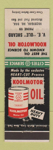 Matchbook Cover - Cities oil gas VE Ole Sheard Michigan ND low phone #