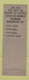 Matchbook Cover - Cities oil gas VE Ole Sheard Michigan ND low phone #