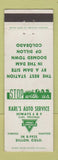 Matchbook Cover - Karl's Conoco oil gas Dillon Colorado