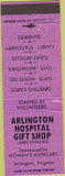 Matchbook Cover - Arlington Hospital Gift Shop VA purple